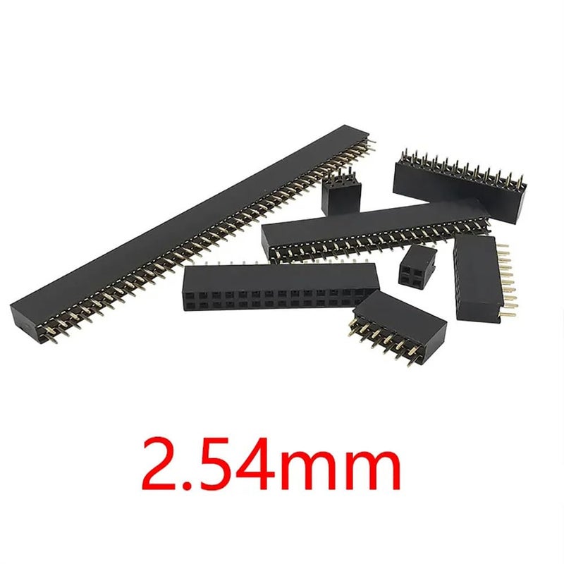 Bestol 2.54mm Double Row Female Long Pin 11mm Breakaway PCB Board Pin Header Socket Connector 2x3 2x4 2x6 2x8 2x10 2x18 2x20 Pins etc,20pcs (2x10P) - Image 2